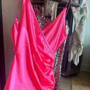 Vibrant Pink Wrap Dress